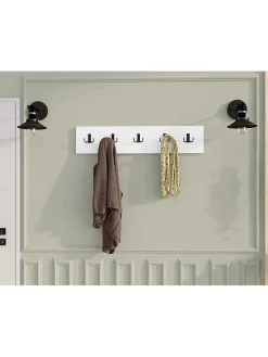 Wandgarderobe in Weiß - (B)80 cm - (H)17 cm - (T)1,8 cm