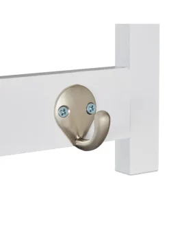 Wandgarderobe in Weiß - (B)75 x (H)18 x (T)16 cm