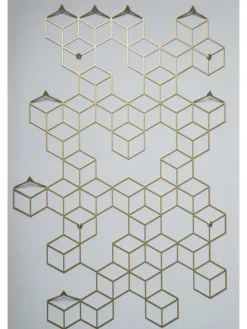 Wandgarderobe Stryke in goldfarben