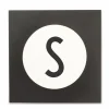 Wandhaken "S" in Schwarz - (B)9 x (H)14 cm