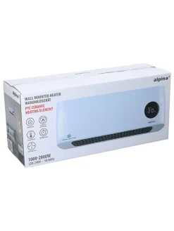 Wand-Heizlüfter in Weiß - (B)43 x (H)12 x (T)18 cm