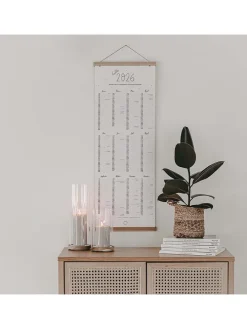 Wandkalender "2026" in Weiß - DIN A2
