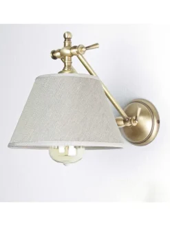 Wandlampe (B)20 x (H)15 cm in Bronze hell glänzend Beige
