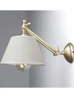 Wandlampe (B)20 x (H)15 cm in Bronze hell glänzend Beige