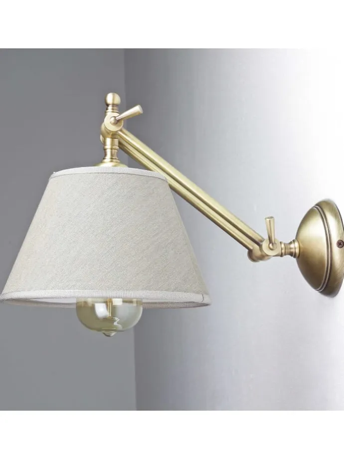 Wandlampe (B)20 x (H)15 cm in Bronze hell glänzend Beige