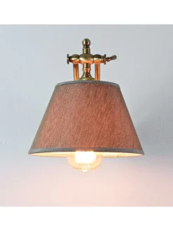 Wandlampe (B)20 x (H)15 cm in Bronze hell glänzend Beige