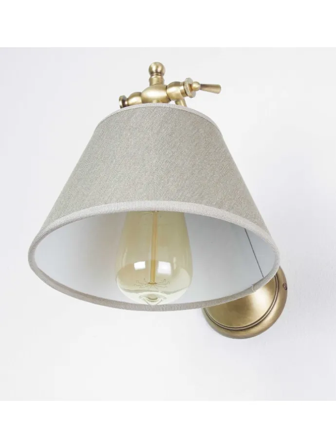 Wandlampe (B)20 x (H)15 cm in Bronze hell glänzend Beige