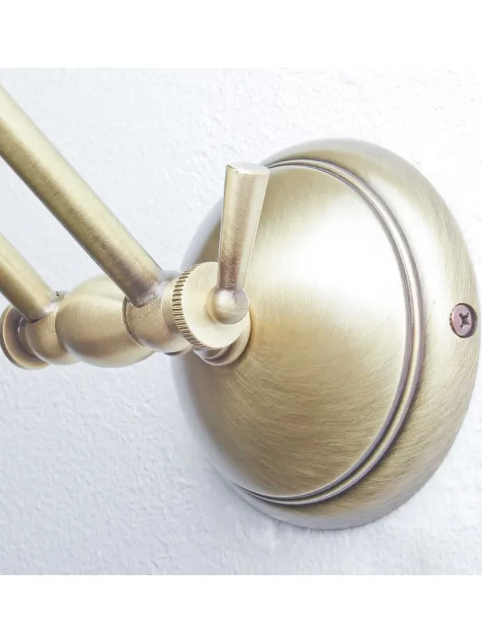 Wandlampe (B)20 x (H)15 cm in Bronze hell glänzend Beige