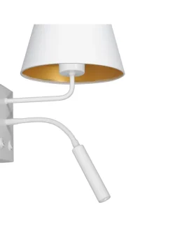 Wandlampe (B)18 x (H)38 cm in Weiß Gold