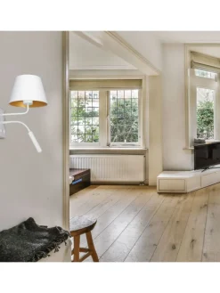 Wandlampe (B)18 x (H)38 cm in Weiß Gold