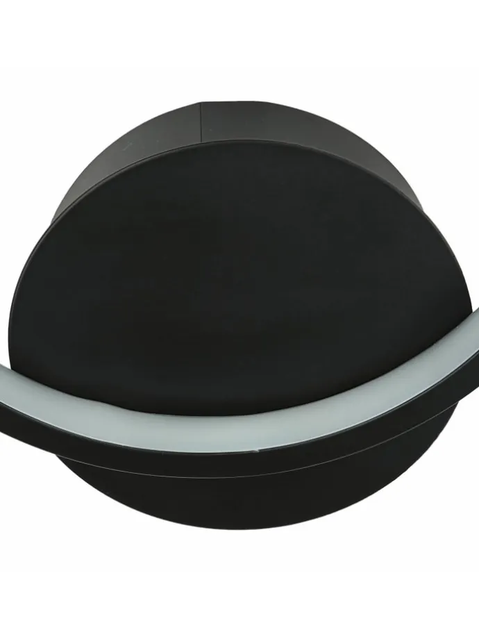 Wandlampe EEK F (B)19.5 x (H)22.5 cm in Schwarz