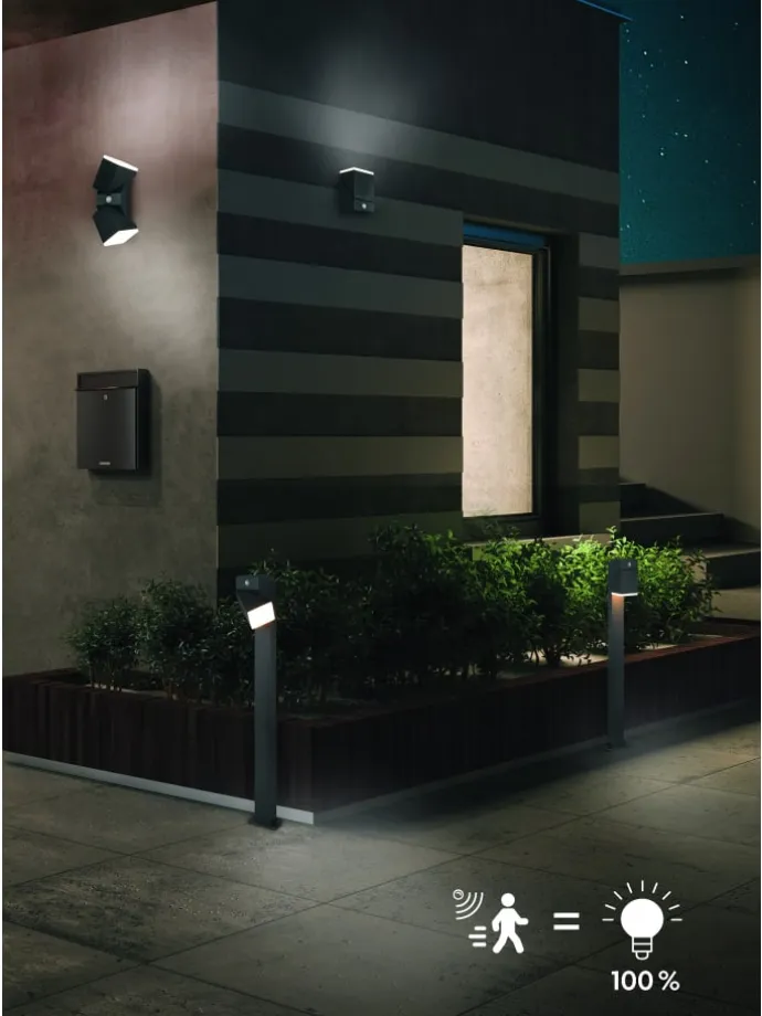 Wandleuchte AVON in anthrazit