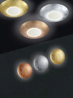 Wandleuchte CHIROS in goldfarbig