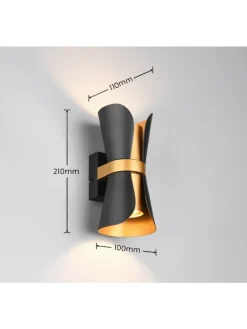 Wandleuchte COAT in Schwarz-Gold