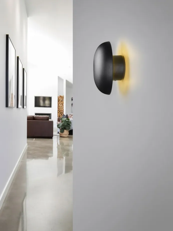 Wandleuchte DAVEY in schwarz matt