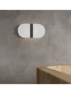 Wandleuchte ELVIRA Chrom Weiß (L)35cm (B)5cm (H)18