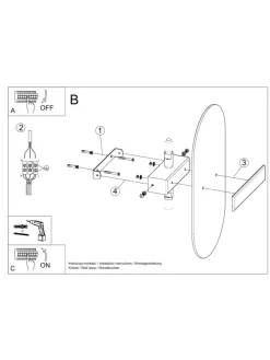 Wandleuchte ELVIRA Chrom Weiß (L)35cm (B)5cm (H)18