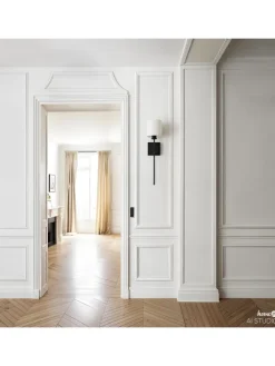 Wandleuchte ESTE mit Akku-Leuchtmittel in Weiß / Schwarz