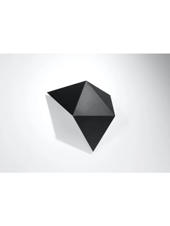 Wandleuchte ESTEL in Schwarz H 25 cm