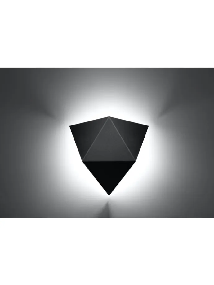 Wandleuchte ESTEL in Schwarz H 25 cm