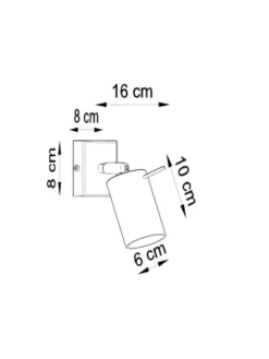Wandleuchte ETNA in Weiss H 8cm