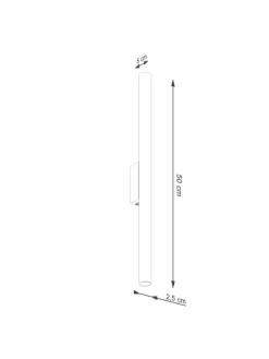 Wandleuchte FIDEUS 2 beige H 50 cm