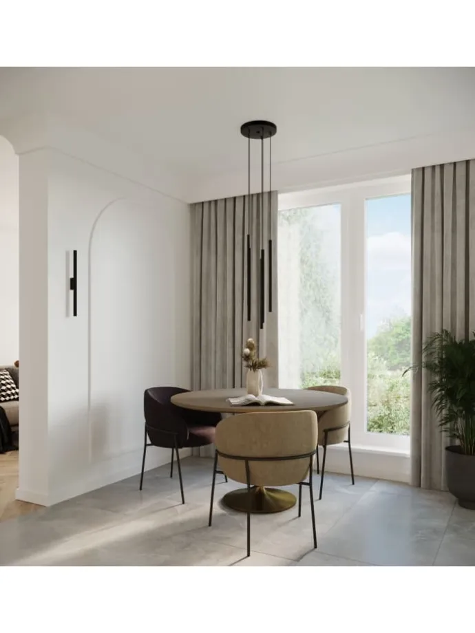 Wandleuchte FIDEUS 2 schwarz H 50