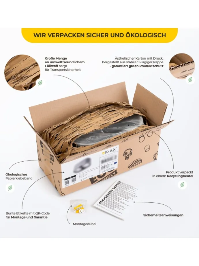 Wandleuchte FIDEUS 2 schwarz H 50