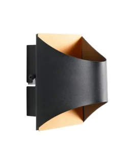 Wandleuchte 1-flammige G9 in schwarzgold Up and Down Design Vintage