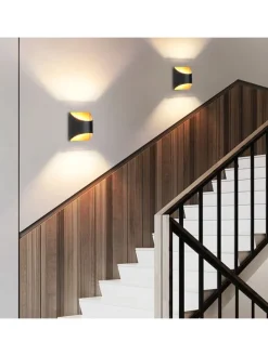 Wandleuchte 1-flammige G9 in schwarzgold Up and Down Design Vintage