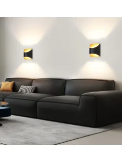 Wandleuchte 1-flammige G9 in schwarzgold Up and Down Design Vintage