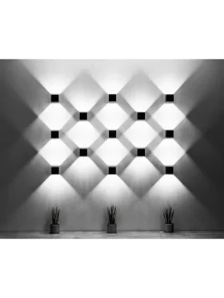 Wandleuchte GEO 1 in Weiß aluminium quadratische Lampe loft 1xG9 LED NICE LAMPS