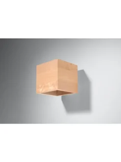Wandleuchte "GEO" in Natur Holz Lichtrichtung auf und ab 1xG9 LED NICE LAMPS