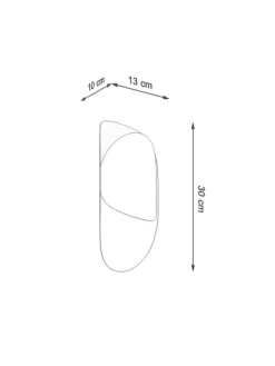 Wandleuchte GINEVRA Stahl in Weiß (L)13cm(H)30cm