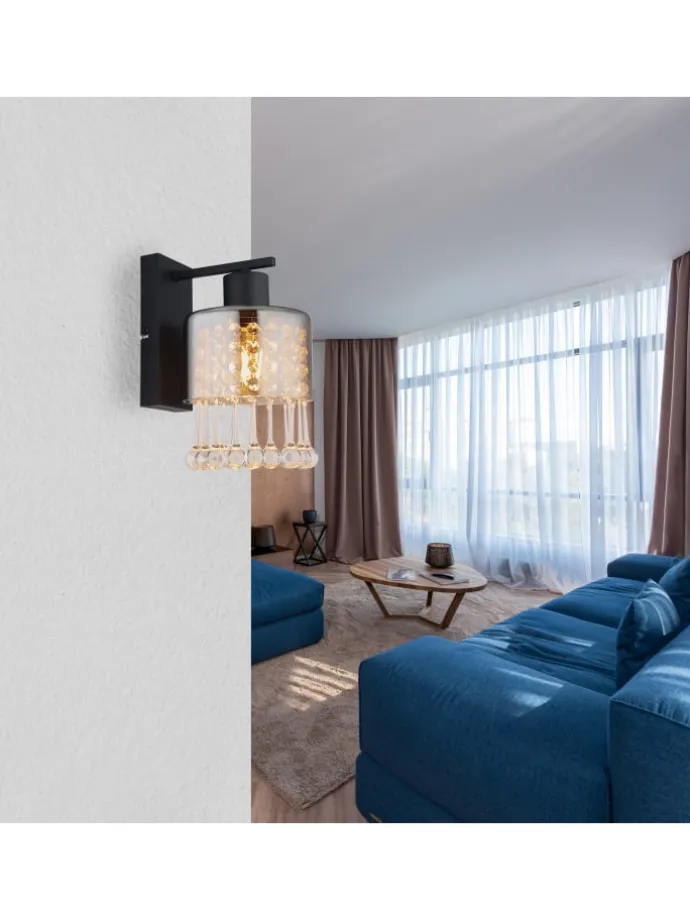 Wandleuchte "HENDRY" in black