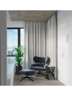 Wandleuchte HIRU in weiss H 8cm