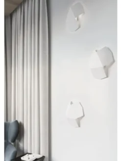 Wandleuchte HIRU in weiss H 8cm