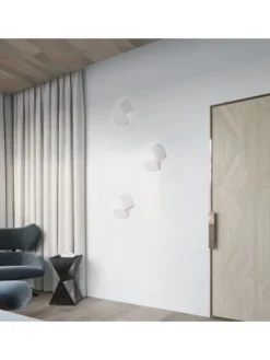 Wandleuchte HIRU in weiss H 8cm