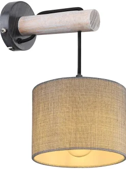 Wandleuchte in Beige - (B)18 x (H)33,5 cm