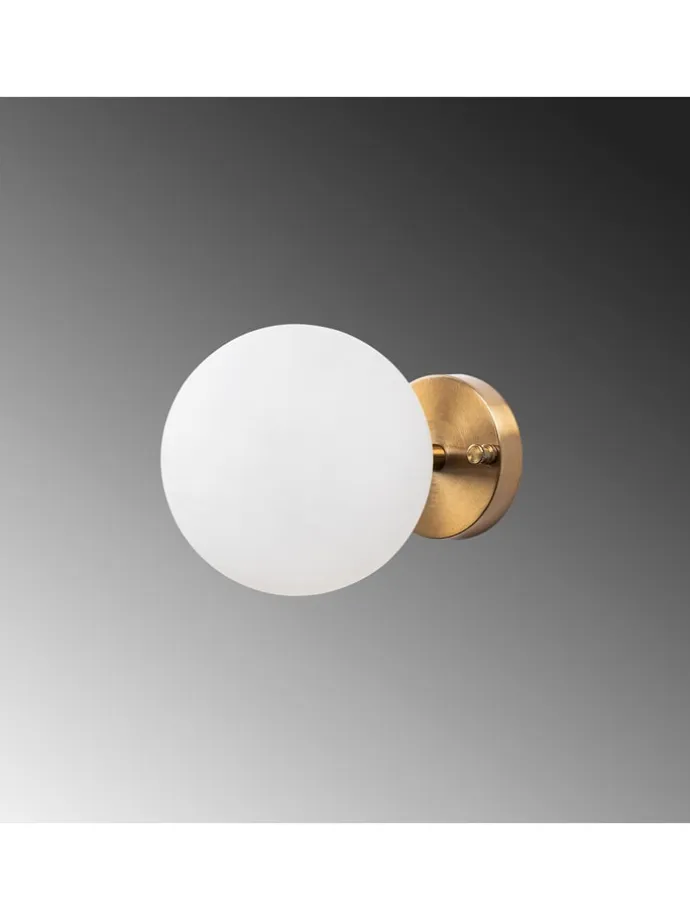 Wandleuchte in Gold - (B)15 x (H)15 cm