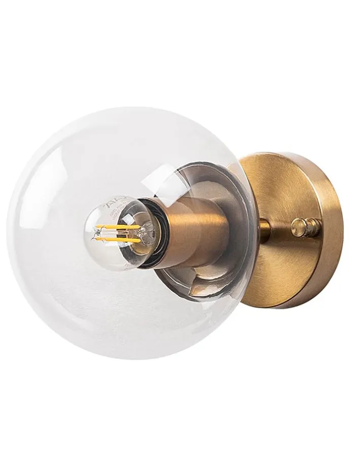 Wandleuchte in Gold - (B)15 x (H)15 cm