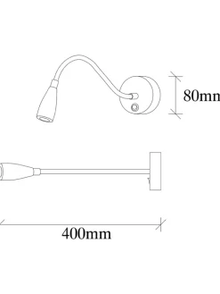 Wandleuchte in Gold - (L)40 cm