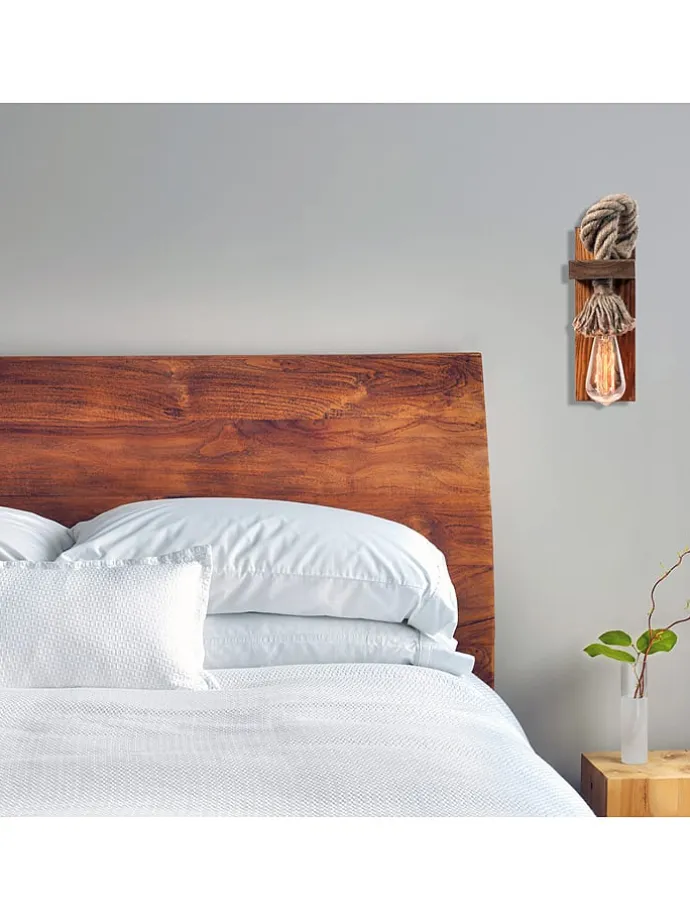 Wandleuchte in Hellbraun - (B)10 x (H)30 cm