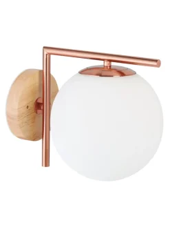 Wandleuchte in Kupferfarben - (B)19,5 x (H)22 x(T)28 cm