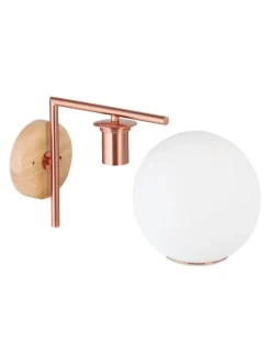 Wandleuchte in Kupferfarben - (B)19,5 x (H)22 x(T)28 cm