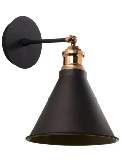 Wandleuchte in Schwarz - (B)20 x (H)29 cm