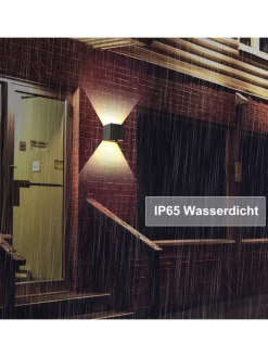 Wandleuchte in schwarz 1-flammige G9 up down Licht warmweiß IP65