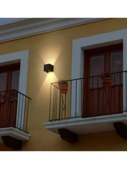 Wandleuchte in schwarz 1-flammige G9 up down Licht warmweiß IP65