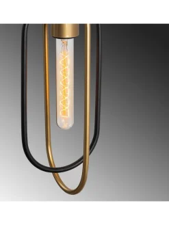 Wandleuchte in Schwarz/ Gold - (B)17 x (H)45 cm