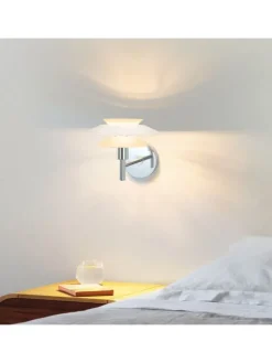 Wandleuchte in weiß 1-flammige G9 Metall Moderne Kreative Nachttischlampe